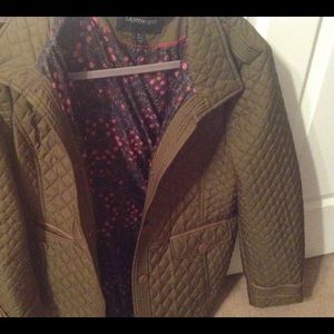 Lands End olive quilted jacket